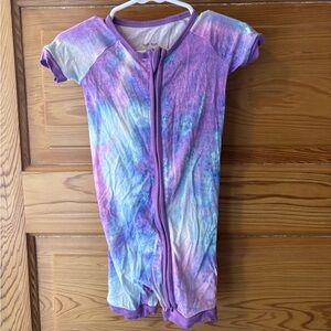 Little Sleepies Purple Watercolor romper